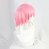 Anime Munou na Nana Hiiragi Cosplay peluca Gradual rosa blanco Twin Ponytails pelo sintético