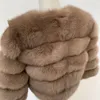 Real Fox Fur Coat Women Warm Real Fox Päls Korta Slim Winter äkta pälsjacka Fashion Outwear Luxury Natural Fox 201212