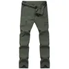 Calças de carga leves militares dos homens verão impermeável respirável calças secas rápidas corredores masculino exército tático calça casual 201110