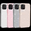 Bling Glitter Sparkly Sparkle Case för iPhone 14 Plus 13 Pro Max 12 11 X XR 8 7 6 Hard PC Soft TPU Plastisk Shiny Fashion Transparent Sparkle Crystal Phone 360 ​​Full Cover