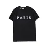 2022 الصيف رجل و إمرأة تي شيرت أزياء العلامة التجارية قصيرة الأكمام باريس عارضة فضفاض القطن قميص مصمم تي شيرت