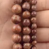 Natural Light Orange Line Wood Jaspers Stone Beads Round Loose Spacer Beads For Jewelry Making 6810mm DIY Bracelet Handmade8859962