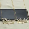 Colliers de nom personnalisés en acier inoxydable Collier de lettres de pendentif pour femmes bijoux à chaîne personnalisée Gold43051517325127