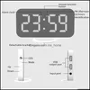 Andra klockor tillbehör heminredning trädgård led dig digital väckarklocka USB mobiltelefon laddning spegel elektronisk Sn -funktionstidsbord skrivbord
