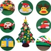 Kids DIY Felt Christmas Tree Christmas Decorations for Home Christmas Gift Navidad Natal Year Door Wall Hanging Decoration 201130