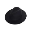 Gentle Man Winter Fedora Hat Classic Warm Woman Hat Wide Brim Średnia szerokość Gorra Hombre Winter Vintage Lady Fashion183a