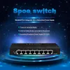 ネットワークスイッチ250m SPOEスイッチイーサネット8 10/100Mbpsポート6ポート6ポースプリッターIPカメラ/ワイヤレスAP/CCTVカメラシステムに適しています