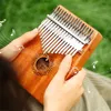 Creativo 17 tasti Kalimba Thumb Piano Legno di alta qualità Corpo in mogano Strumento musicale Tune Hammer Per principianti Finger Piano1