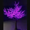 LED Cherry Blossom Tree Christmas Decorations Bruiloft Tuin Vakantielicht Vierkante Decor Outdoor Indoor Lights Waterdicht H: 2m Pink