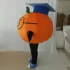 Costume della mascotte arancione di Halloween di alta qualità personalizza il personaggio del tema del cartone animato Anime Formato adulto Festa di carnevale di Natale Vestito operato