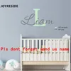 Joyreside 사용자 지정 맞춤형 이름 및 초기 문자 벽 데 칼 비닐 스티커 어린 소녀 방 장식 DIY 벽화 XY018 201130
