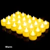 24 pcs LED Candle Tea Light Batterie Batterie -Lampen -Simulation Flamme Flamme nach Hause Hochzeits Geburtstagsfeier Dekoration Kerzen Y200109