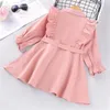 Novo estilo meninas jaqueta e casaco de manga longa trincheira casaco bonito miúdos bab menina casaco casaco duplo-breasted cinto crianças Outerwear roupas