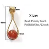 2022 NYA REAL CARNELIAN CRYSTAL PENDANT NECKLACE WIRE WAPDE 18K GULD PLATED Red Agate Healing Stone For Women Handgjorda smycken Partihandel