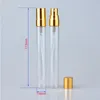 100 stycken / mycket 10 ml mode glas parfymflaskor med kan anpassade presentförpackningar tom kosmetisk förpackning behållare metall spray