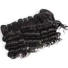 Pas cher Ombre cheveux armure faisceaux brésilien vague profonde cheveux bouclés 810 pouces 3pcsSet pour pleine tête Remy Extensions de cheveux humains 166gSet2444289