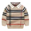 子供の男の子セーターシャツ秋の冬のセーターコートジャケットトドルベイビーボーイセーター2〜7歳の男の子の服