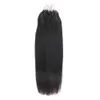 Slik Straight Micro Ring Loop Hair Extensions 바디 웨이브 자연 블랙 마이크로 비드 링크 인간의 머리카락 확장 100g 1g / strand