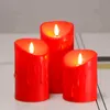 3Pcs/Set Remote Control LED Flameless Candles Battery Realistic 3D Dynamic Flame Candle Lights Led Tea Home Decoration 211222
