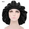 Ajuster solide Satin Bonnet coiffure casquette soins des cheveux longs femmes nuit sommeil chapeau soie tête enveloppement bonnet de douche cheveux accessoires