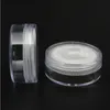 100PCS 20G POWDER JAR Refillerbar kruka med Sifter Lock Puff Cosmetic Container PS Klar plast Tomma krämburkar Förpackning