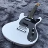 Niestandardowe przedsięwzięcia Johnny Ramone Mosryte Mark II Biała Gitara Elektryczna Tune-A-Matic Stop Tailpiece