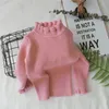 Baby Girl Sweater Knitted Baby Sweater Vinter Vår Woolen Turtlenecks Toddler Kids Sweaters Boys Girls Pullover Kläder 201109