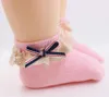 Barn spetsar Strumpor Vår Höst Baby Tjejer Bomull Lace Bowknot Sock Kids Princess Socks Koreanska Toddler Ankle High Socks S943