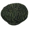 Berets Zebra Felt Beret Hat for Women French Designer Regulowane włosy Baret Cap Ladies Fall Winter Animal Print Malarz Octagaz 4678256