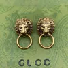 2023 Designer New Fashion Jewelry Family Earrings Gujia Year mässing Tiger Head Color Diamond Earrings, Simple Accessories for Women