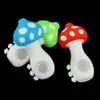 New style 4.3 inch Mushroom pipe portable and unbreakable Silicone Dab Rig Glass Bong Oil Rigs herb silicone hookah