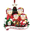 Ornamento de resina familiar de Natal personalizada 2022 Moose Santa Snowman Nome DIY Nome de Natal Ornamentos da Árvore