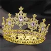 Fashion Royal King Queen Bridal Tiara Crowns For Princess Diadem Bride Crown Prom Party Hair Ornaments Wedding Hair Jewelry 211228