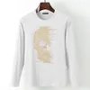 New Skull Hot Diamond T-shirt da uomo in cotone multicolore a maniche lunghe T-shirt da uomo con strass di alta qualità Taglie forti S ~ 5XL 201202