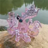 Octopus Water Bong Rosa Dab Rig Pipa Narghilè 14,4 mm Femmina Giunto Gorgogliatore Borocilicato Craftbong