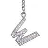 Nyckelringar kristall bokstäver nyckelring 26 alfabetet enkla nyckelring bilkedja souvenirer för män rhinestone unisex gåvor pojkvän