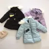 Barnrockar Tjejer Vinterrockar Barnhoodies Baby Jackor Kids Outwear Kids 3 Färger 3-11T Baby Hot sålda barnkläder K10276