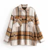 2020 Autumn Winter Plaid Oversize Jackets Loose Causal Checker Streetwear Coat