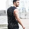 Nowa moda bawełna odcięta koszule bez rękawów kulturystyka Tank Top Top Men Men Fitness Męs