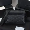 Mini designer axel crossbody väskor loulou handväska handväska märke lyx kvinna mode svart smidig vanlig kohud äkta läder m239r