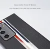 Fashion Striped Pattern Real Leather Cover Galaxy Z Fold 2 Echte lederen schokbestendige achterkoffer voor Samsung Fold2 Coque