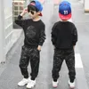 Children Boy's Clothing Set Teen Outfits Kids Boys Camouflage Disguise Tracksuit Sportwear Sport Suit 4 6 8 10 12 Years 220218