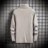 Turtleneck 슬림 스웨터 남자 가을 겨울 Kintted 풀오버스 남성 양모 따뜻한 스웨터 O- 목 솔리드 컬러 knitwears Streetwear 201211