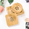 14 Styles Wooden Soap Dishes Tray Holder Natural Bamboo Storage Soap Rack Plate Box Container Wood Bathroom Soap Dish Storage Box