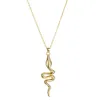 Kikichicc 925 Sterling Silver Gold Big Snake Pendant Long Chain Luxury Special 2020 Women Animal Party Rock Punk Smycken Q0531