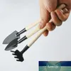 3pcs/set Mini Garden Tool Kit Plant Gardening Shovel Spade Rake with Handle for Home Garden Use