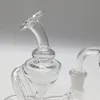 Clear Recycler Oil Rigs Glass Bong Mini Smoking Pipe 5inch Heady Glass Dab Rigs with 9mm Quartz Banger