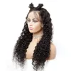 Cambodjaanse menselijke haar Water Wave Kant Front Pruiken Pre Plucked Hairline voor Black Women 10-26 Inch