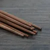 200pairs Black Walnut Drewniane Chopstick Przenośne Podróże Home Home Chopsticks Japoński Chiński prezent SN4377