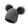 Baby Stuff Accessoires Cap Pure Kleuren Peuter Kids Meisje Jongen Baby Zuigeling Winter Warm Haak Gebreide Hoed Bont Ballen Muts